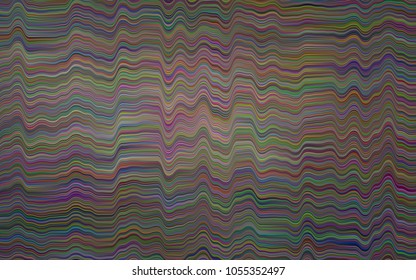 Dark Black vector pattern with bent lines. Glitter abstract illustration with wry lines. A completely new template for your business design.