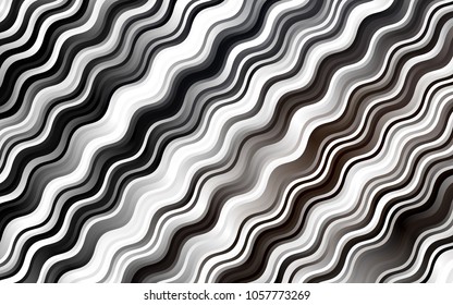 Dark Black vector pattern with bent lines. A completely new color illustration in marble style. The template for cell phone backgrounds.