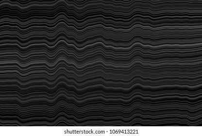 Dark Black vector pattern with bent ribbons. An elegant bright illustration with gradient. The best blurred design for your business.