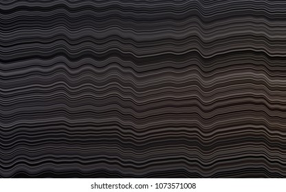Dark Black vector pattern with bent ribbons. A sample with blurred bubble shapes. A completely new template for your business design.