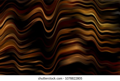 Dark Black vector pattern with bent ribbons. A vague circumflex abstract illustration with gradient. Marble design for your web site.