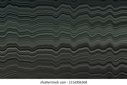 Dark Black vector pattern with bent lines. Colorful abstract illustration with gradient lines. Marble style for your business design.