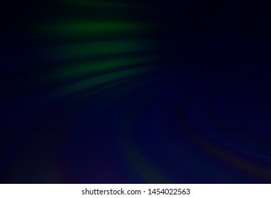Dark Black vector pattern with bent ribbons. Shining illustration, which consist of blurred lines, circles. A completely new template for your business design.