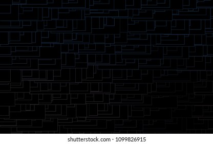 Dark Black vector pattern. Brand-new rectangular template. Shining geometric sample. Repeating theme with rectangular shapes. Texture for your design.