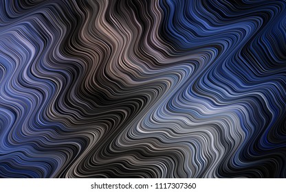 Dark Black vector pattern with bubble shapes. Glitter abstract illustration with wry lines. Brand new design for your ads, poster, banner.