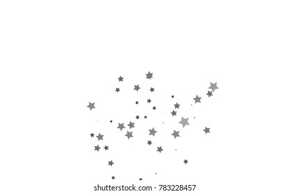 Dark Black vector pattern with christmas stars. Glitter abstract illustration with colored stars. The pattern can be used for websites.