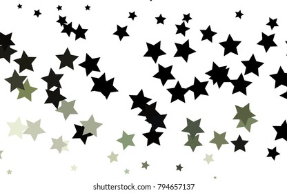 Dark Black vector pattern with christmas stars. Decorative shining illustration with stars on abstract template. The template can be used as a background.