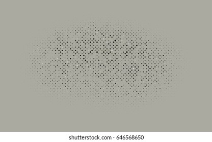 Dark Black vector pattern with colored spheres. Geometric sample of repeating circles on white background in halftone style.