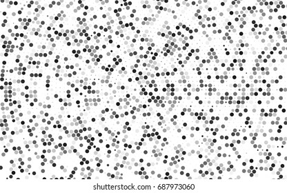 Dark Black vector pattern with colored spheres. Geometric sample of repeating circles on white background in halftone style.