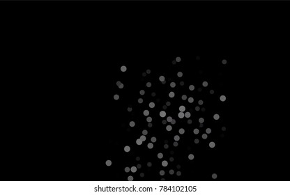 Dark Black vector pattern with colored spheres. Geometric sample of repeating circles on white background in halftone style.