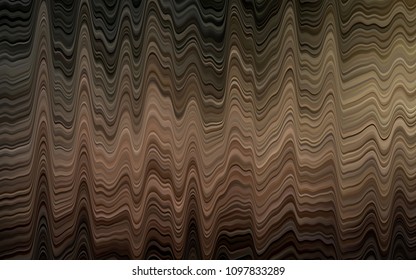 Dark Black vector pattern with curved circles. Shining illustration, which consist of blurred lines, circles. Pattern for your business design.