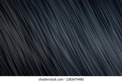 Dark Black vector pattern with curved circles. Modern gradient abstract illustration with bandy lines. A completely new marble design for your business.