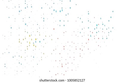 Dark Black vector pattern with Digit symbols. Illustration with Numeral symbols on abstract template. The pattern can be used for ad, booklets, leaflets of education.