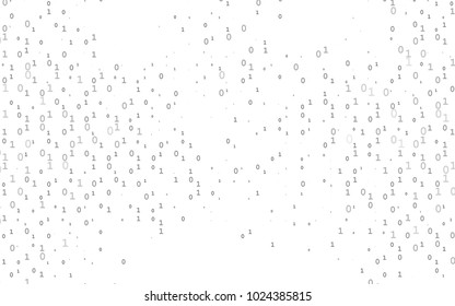 Dark Black vector pattern with Digit symbols. Abstract illustration with colored algebra signs. Smart design for your business advert of university.