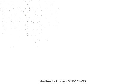 Dark Black vector pattern with Digit symbols. Illustration with Numeral symbols on abstract template. The pattern can be used for school, grammar websites.