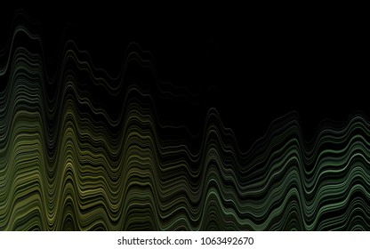 Dark Black vector pattern with lamp shapes. Shining illustration, which consist of blurred lines, circles. The elegant pattern for brand book.