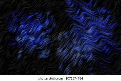 Dark Black vector pattern with lamp shapes. An elegant bright illustration with gradient. Textured wave pattern for backgrounds.