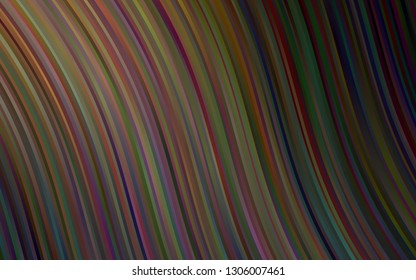 Dark Black vector pattern with lamp shapes. Shining illustration, which consist of blurred lines, circles. New composition for your brand book.