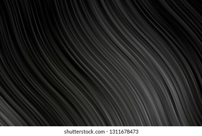 Dark Black vector pattern with lamp shapes. Shining illustration, which consist of blurred lines, circles. A completely new marble design for your business.
