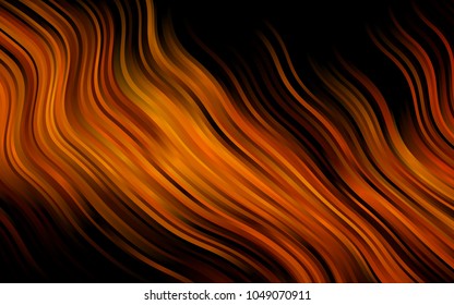 Dark Black vector pattern with lava shapes. Shining illustration, which consist of blurred lines, circles. The best blurred design for your business.