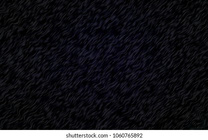 Dark Black vector pattern with lines, ovals. Modern gradient abstract illustration with bandy lines. The elegant pattern for brand book.