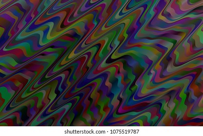 Dark Black vector pattern with lines, ovals. Shining illustration, which consist of blurred lines, circles. The template for cell phone backgrounds.