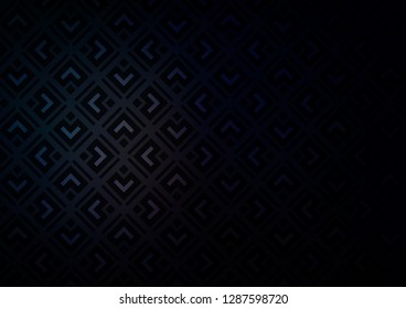 Dark Black vector pattern with lines, rectangles. Colorful illustration with lines, cubes on abstract template. Pattern for ads, posters, banners.
