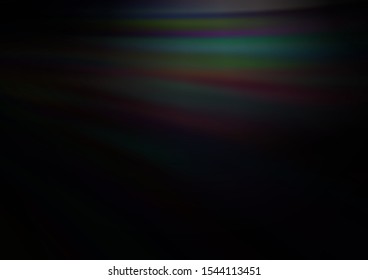 Dark Black vector pattern with liquid shapes. Blurred geometric sample with gradient bubbles.  New composition for your brand book.