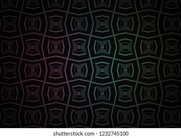 Dark Black vector pattern with narrow lines. Shining colored illustration with narrow lines. Best design for your ad, poster, banner.