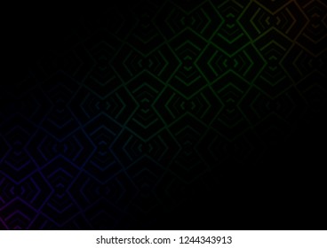 Dark Black vector pattern with narrow lines. Blurred decorative design in simple style with lines. Smart design for your business advert.