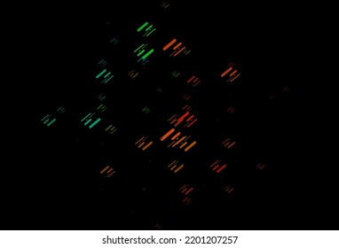 Dark Black vector pattern with narrow lines. Decorative shining illustration with lines on abstract template. Pattern for websites, landing pages.