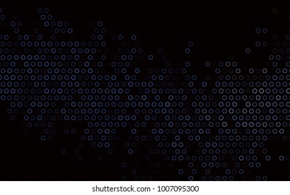 Dark Black vector  pattern with spheres. Modern abstract illustration with colorful water drops. The pattern can be used for aqua ad, booklets.