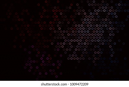 Dark Black vector  pattern with spheres. Blurred decorative design in abstract style with bubbles. Beautiful design for your business natural advert.