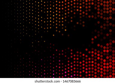 Dark Black vector pattern with spheres. Blurred decorative design in abstract style with bubbles. Template for your brand book.