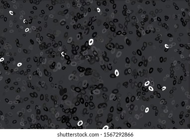 Dark Black vector pattern with spheres. Modern abstract illustration with colorful water drops. Template for your brand book.