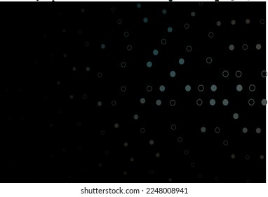 Dark Black vector pattern with spheres. Glitter abstract illustration with blurred drops of rain. Pattern for beautiful websites.