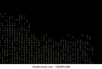 Dark Black vector pattern in square style. Glitter abstract illustration with rectangular shapes. Best design for your ad, poster, banner.