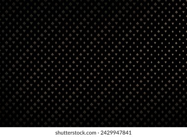 Dark black vector pattern with symbol of cards. Colorful gradient with signs of hearts, spades, clubs, diamonds. Design for ad, poster, banner of gambling websites.
