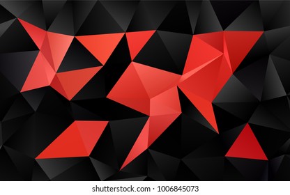 Dark Black vector polygon abstract template. An elegant bright illustration with gradient. A completely new design for your business.