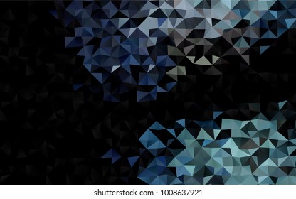 Dark Black vector polygon abstract template. Brand-new colored illustration in blurry style with gradient. A completely new design for your business.