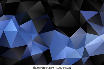 Dark Black vector polygon abstract template. Geometric illustration in Origami style with gradient.  The completely new template can be used for your brand book.