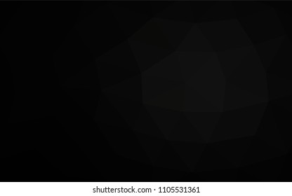 Dark Black vector polygon abstract background. Colorful illustration in abstract style with gradient. The best triangular design for your business.