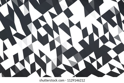 Dark Black vector polygon abstract template. A vague abstract illustration with gradient. The elegant pattern can be used as part of a brand book.