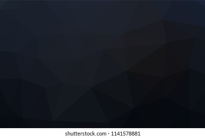 Dark Black vector polygon abstract layout. Modern geometrical abstract illustration with gradient. Triangular pattern for your business design.