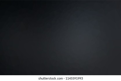 Dark Black vector polygon abstract backdrop. Colorful abstract illustration with gradient. The textured pattern can be used for background.