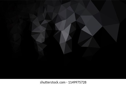 Dark Black vector polygon abstract backdrop. Glitter abstract illustration with an elegant design. The completely new template can be used for your brand book.