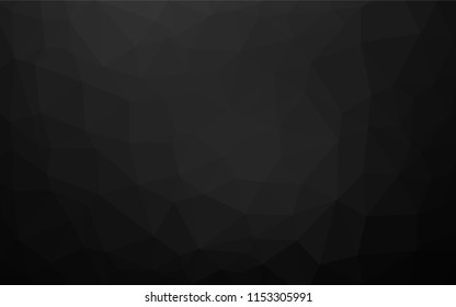 Dark Black vector polygon abstract background. Colorful illustration in abstract style with gradient. A new texture for your design.
