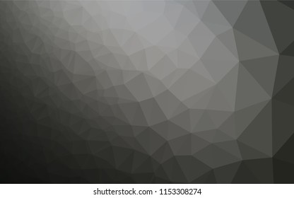 Dark Black vector polygon abstract backdrop. Shining colored illustration in a Brand new style. The best triangular design for your business.