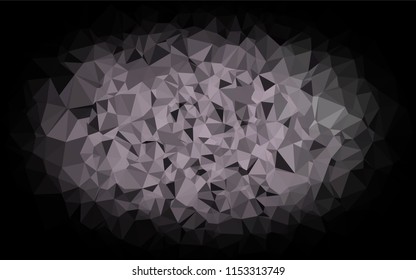 Dark Black vector polygon abstract layout. Glitter abstract illustration with an elegant design. The textured pattern can be used for background.