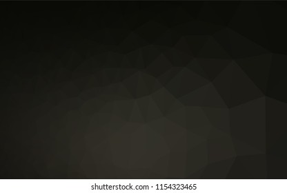 Dark Black vector polygon abstract background. A sample with polygonal shapes. The elegant pattern can be used as part of a brand book.